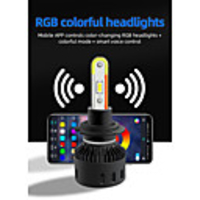 RGB Auto Led Headlight Kits 2 in 1 Smartphone App-enabled RGB LED Headlight Conversion FOR H4 H7 H11 9005 9006
