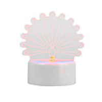RGB Light LED Charming Peafowl Shaped Toy (3 AG13)