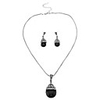 Rhinestone Alluring Black Pearl Jewelry Set