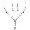 rhinestone bridesmaid jewelry sets for women necklace and earring set for wedding with crystal bracelet (b:earringnecklace)