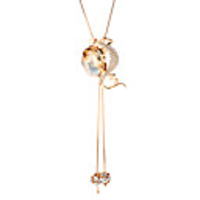 Rhinestone Lizard with Crystal Necklace