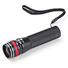 Right Ring Focus Adjustable 3-Mode LED Flashlight(3W, 110LM, Black)