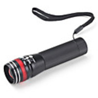 Right Ring Focus Adjustable 3-Mode LED Flashlight(3W, 110LM, Black)
