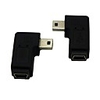 Right/Left Angled 90 degree Mini USB Male to Female Extension Adapter Conventer