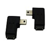 Right/Left Angled 90 degree Mini USB Male to Female Extension Adapter Conventer