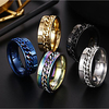 Ring 3D Black Gold Silver Alloy European 7 8 9 10 12 / Men