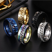 Ring 3D Black Gold Silver Alloy European 7 8 9 10 12 / Men