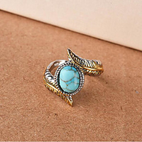 Ring 3D Blue Zircon Resin Copper Precious Feather Fashion Vintage 1pc 7 8 9 / Women