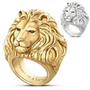 Ring 3D Gold Silver Alloy Lion Punk Rock 1pc 7 8 9 10 11 / Men