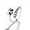 Ring 3D Silver Copper Silver-Plated Precious Fashion 1pc Adjustable / Women
