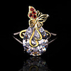 Ring AAA Cubic Zirconia Briolette Black Brass Butterfly Elegant Trendy 1pc 6 7 8 9 10 / Women