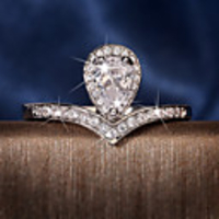 Ring AAA Cubic Zirconia Briolette Silver Brass Floral Theme Trendy Sweet 1pc 6 7 8 9 10 / Women