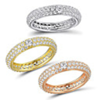 Ring AAA Cubic Zirconia Chunky Rose Gold Gold Silver Brass Love Korean Sweet 1pc 6 7 8 9 10 / Women