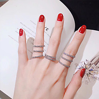Ring AAA Cubic Zirconia Classic Rose Gold Silver Brass Blessed Elegant Korean Cute 1pc 6 7 8 9 10 / Women