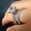 Ring AAA Cubic Zirconia Classic Silver Brass Blessed Classic 1 set 6 7 8 9 10 / Couple