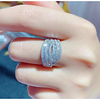 Ring AAA Cubic Zirconia Crossover Silver Brass Precious Luxury Elegant Sweet 1pc 6 7 8 9 10 / Women