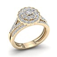 Ring AAA Cubic Zirconia Double Layered Gold Brass Petal Sweet Fashion 1 set 6 7 8 9 10 / Women