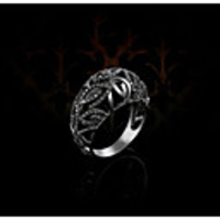 Ring AAA Cubic Zirconia Geometrical Black Brass Flower European Fashion 1pc 6 7 8 9 10 / Women