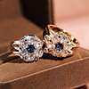 Ring AAA Cubic Zirconia Geometrical Champagne Silver Brass Flower Elegant European 1pc 6 7 8 9 10 / Women