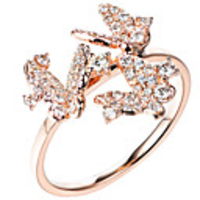 Ring AAA Cubic Zirconia Geometrical Gold Brass Butterfly Cute 1pc 6 7 8 9 10 / Women