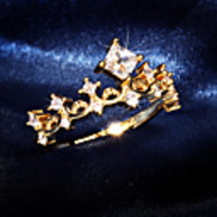 Ring AAA Cubic Zirconia Geometrical Gold Brass Crown Sweet Fashion 1pc 6 7 8 9 10 / Women