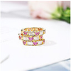 Ring AAA Cubic Zirconia Geometrical Gold Brass Heart Korean Sweet 1pc 6 7 8 9 10 / Women