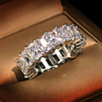 Ring AAA Cubic Zirconia Geometrical Gold Silver Brass Hope Luxury 1pc 6 7 8 9 10 / Women