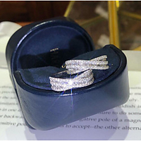 Ring AAA Cubic Zirconia Geometrical Gold Silver Brass Precious Luxury Elegant European 1pc 6 7 8 9 10 / Women