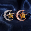 Ring AAA Cubic Zirconia Geometrical Gold Silver Brass Star Crescent Moon Stylish Trendy 1pc 6 7 8 9 10 / Women