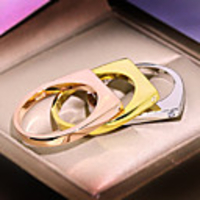 Ring AAA Cubic Zirconia Geometrical Rose Gold Gold Silver Brass Courage Trendy 1pc 6 7 8 9 10 / Women