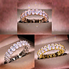 Ring AAA Cubic Zirconia Geometrical Rose Gold Gold Silver Brass Happy Luxury 1pc 6 7 8 9 10 / Women