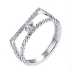 Ring AAA Cubic Zirconia Geometrical Silver Brass Floral Theme Trendy 1pc 6 7 8 9 10 / Women
