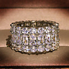 Ring AAA Cubic Zirconia Geometrical Silver Brass Happy European Trendy 1pc 6 7 8 9 10 / Women