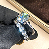 Ring AAA Cubic Zirconia Geometrical Silver Brass Love Luxury Fashion 1 set 6 7 8 9 10 / Couple