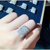 Ring AAA Cubic Zirconia Geometrical Silver Brass Precious Luxury Elegant Sweet 1pc 6 7 8 9 10 / Women