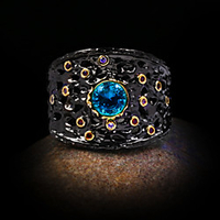 Ring AAA Cubic Zirconia Handmade Black Brass Floral Theme Statement Artistic Vintage 1pc 6 7 8 9 10 / Women
