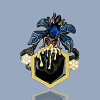 Ring AAA Cubic Zirconia Mixed Color Black Brass Spiders Statement Unique Design European 1pc 6 7 8 9 10 / Women