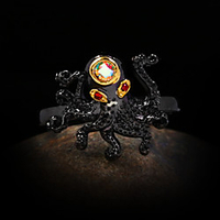Ring AAA Cubic Zirconia Retro Black Brass Animal Artistic Unique Design Vintage 1pc 6 7 8 9 10 / Women