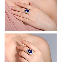 Ring AAA Cubic Zirconia Silver Platinum Plated Stylish 1pc Adjustable / Women