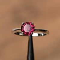 Ring AAA Cubic Zirconia Solitaire Silver Brass Flower Elegant 1pc 6 7 8 9 10 / Women
