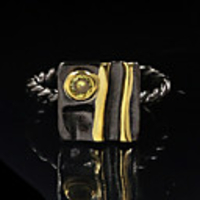 Ring AAA Cubic Zirconia Two Stone Black Brass Animal Vintage Trendy 1pc 6 7 8 9 10