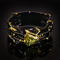 Ring AAA Cubic Zirconia Two Stone Black Brass Floral Theme Artistic 1pc 6 7 8 9 10 / Women