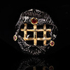 Ring AAA Cubic Zirconia Two Stone Black Brass Floral Theme Artistic Vintage 1pc 6 7 8 9 10 / Women