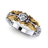 Ring AAA Cubic Zirconia Two Stone Silver Brass Heart Crown European 1pc 6 7 8 9 10 / Women