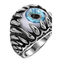 Ring Black Stainless Steel Titanium Steel Evil Eye Magic Punk 8 9 10 11 / Men