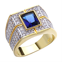 Ring Blue Alloy Punk 1pc 7 8 9 10 11