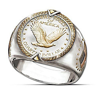 Ring Classic Gold 18K Gold Plated Brass Eagle Stylish 1pc 8 9 10 11 12