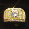 Ring Classic Gold 18K Gold Plated Brass Imitation Diamond Precious Classic Fashion Hip-Hop 1pc 7 8 9 10 11 / Men