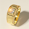 Ring Classic Gold Brass Imitation Diamond 24K Gold Plated Precious Luxury Classic Fashion 1pc 7 8 9 10 11 / Men