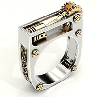 Ring Classic Gold Brass Titanium Steel Flower Stylish 1pc 7 8 9 10